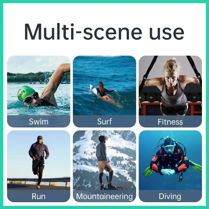 IPX8 Waterproof Bone Conduction Sports Headphones
