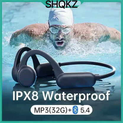IPX8 Waterproof Bone Conduction Sports Headphones