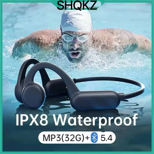 IPX8 Waterproof Bone Conduction Sports Headphones