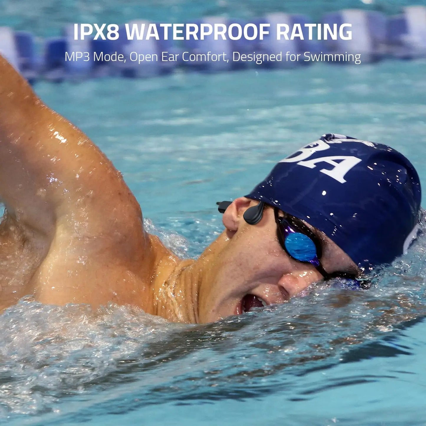IPX8 Waterproof Bone Conduction Sports Headphones